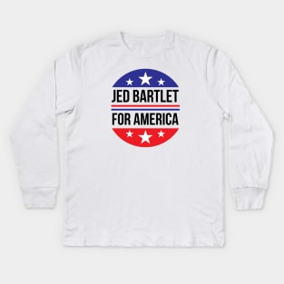 Re-Elect Jed Bartlet For America - Circle Kids Long Sleeve T-Shirt